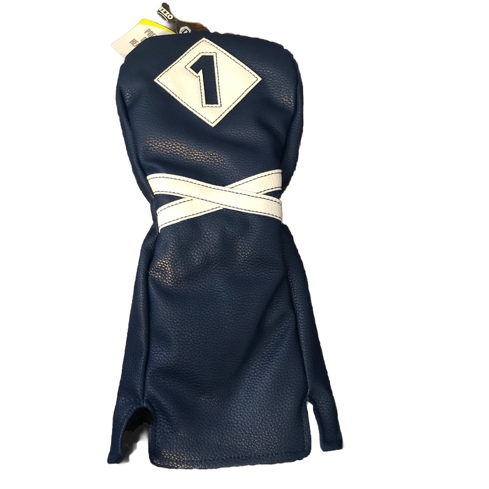 Izzo Premium‎ Driver Headcover Navy White Fits Up To 460CC Durable Golf Cover